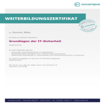 Zertifikat IT-Sicherheit