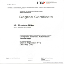 DIPLOM DEGREE CERTIFICATE